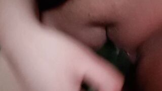 Thick filipina fucking her tight pussy with cucumber